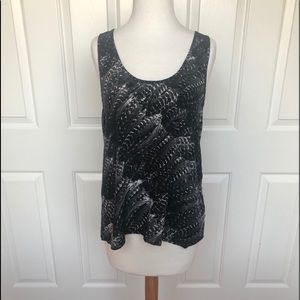 Joie Black and White Patterned Top